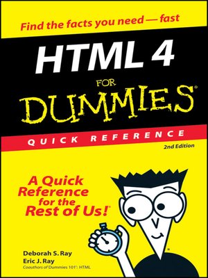 cover image of HTML 4 For Dummies